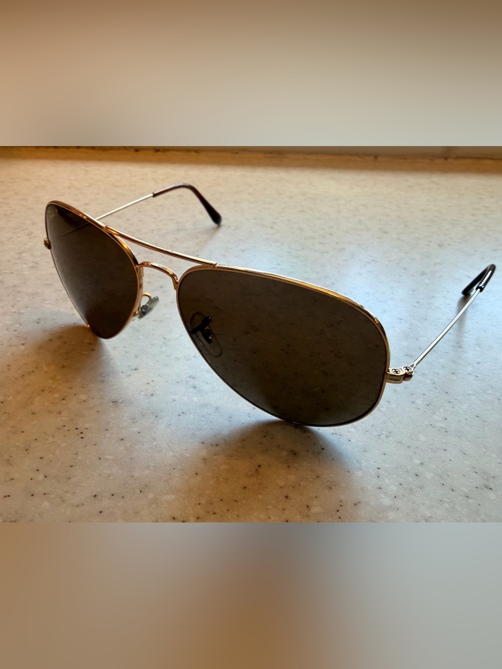 Ray-Ban Polarized Aviator Sunglasses - Gold Frame/Brown Lenses - NWOT